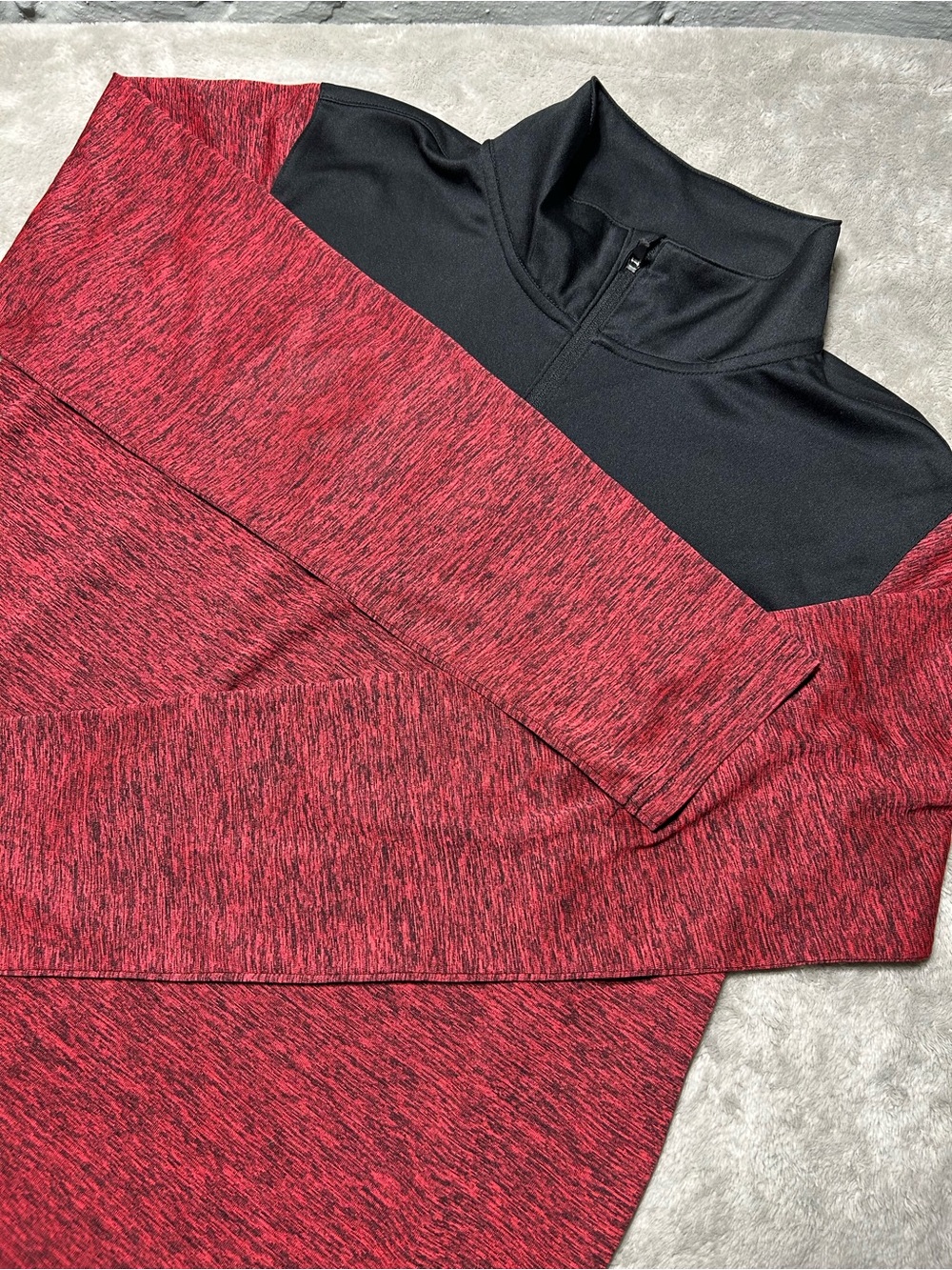 Xersion Red and Black Quarter-Zip Athletic Top